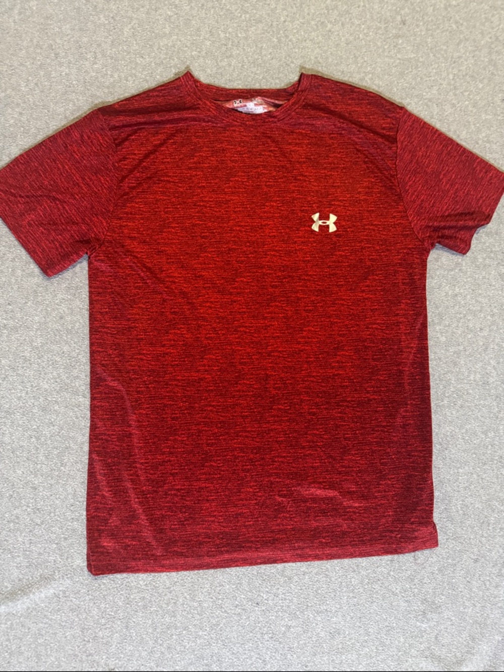 Under Armour Men's L Red Heathered Short Sleeve Performance Tee